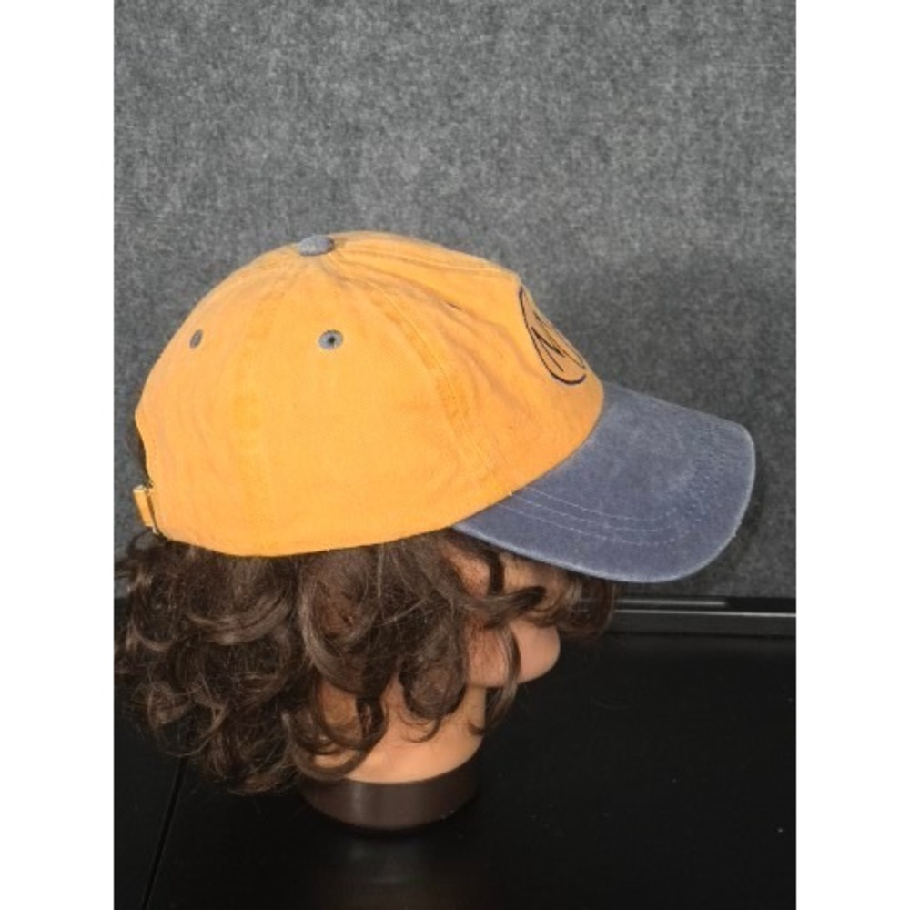 Time in Fashion NN Logo Baseball Cap Orange Blue Two Tone Adjustable Dad Hat - Picture 10 of 11